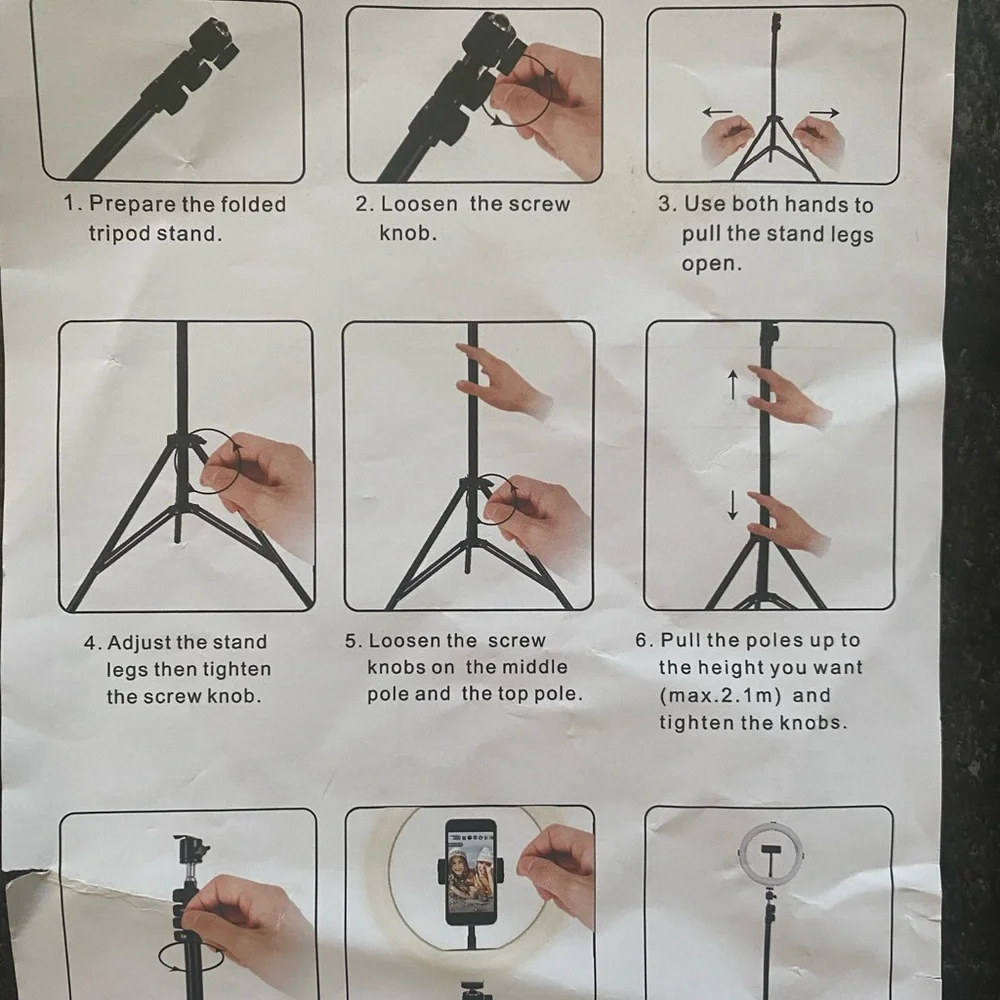 DESKTOP/TABLETOP LED 10 INCH RING LIGHT